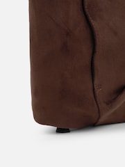 Simmi London Brown Hazel Foldover Ruched Kitten Heel Ankle Boots - Image 3 of 4