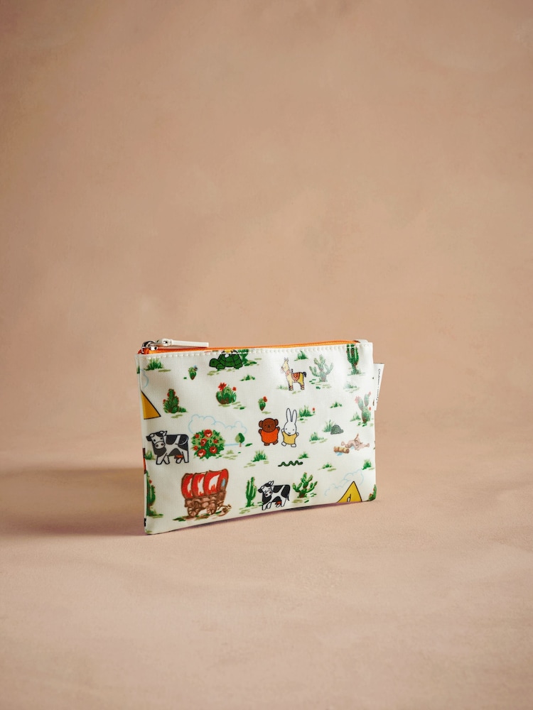 Cath Kidston Ecru 100% Cotton Miffy Rodeo Zip Purse Bag - Image 1 of 3