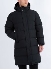 Luke 1977 Long Auckland Quilted Black Jacket - Image 1 of 6