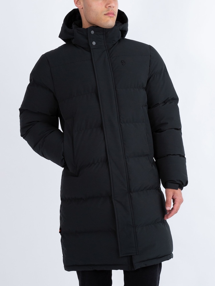 Luke 1977 Long Auckland Quilted Black Jacket - Image 1 of 6