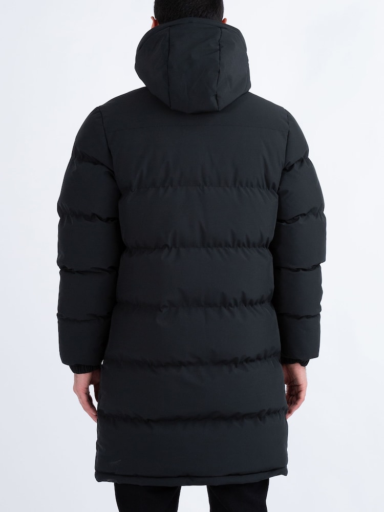 Luke 1977 Long Auckland Quilted Black Jacket - Image 2 of 6