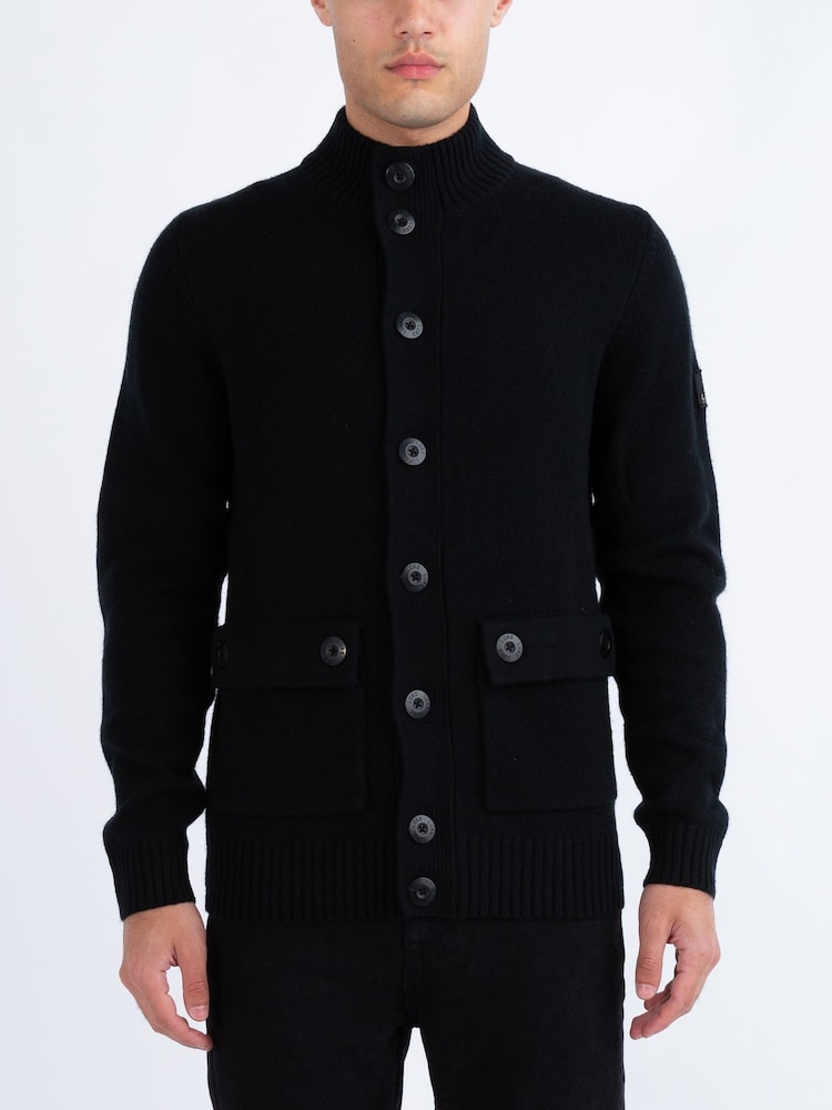 Luke 1977 Denmark Chunky Knit Black Cardigan - Image 1 of 6