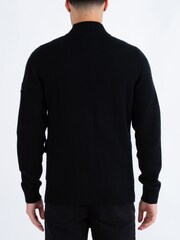 Luke 1977 Denmark Chunky Knit Black Cardigan - Image 2 of 6