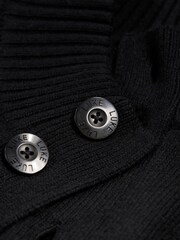 Luke 1977 Denmark Chunky Knit Black Cardigan - Image 6 of 6