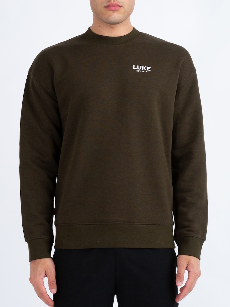 Luke 1977 Relaxed Fit Green Exceptional Sweatshirt - Image 1 of 6