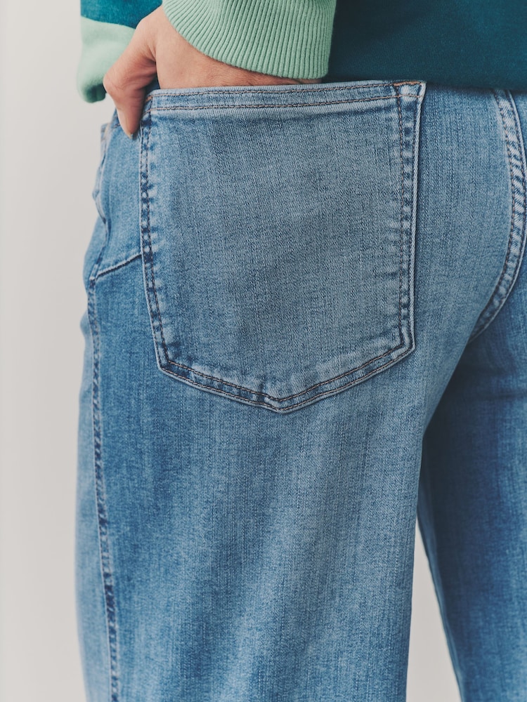 Normaal blauw - Wide Crop Lift Slim And Shape Jeans - Image 5 of 9