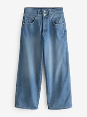 Mid Blue Wide Crop Lift Slim And Shape Jeans - Image 7 of 9