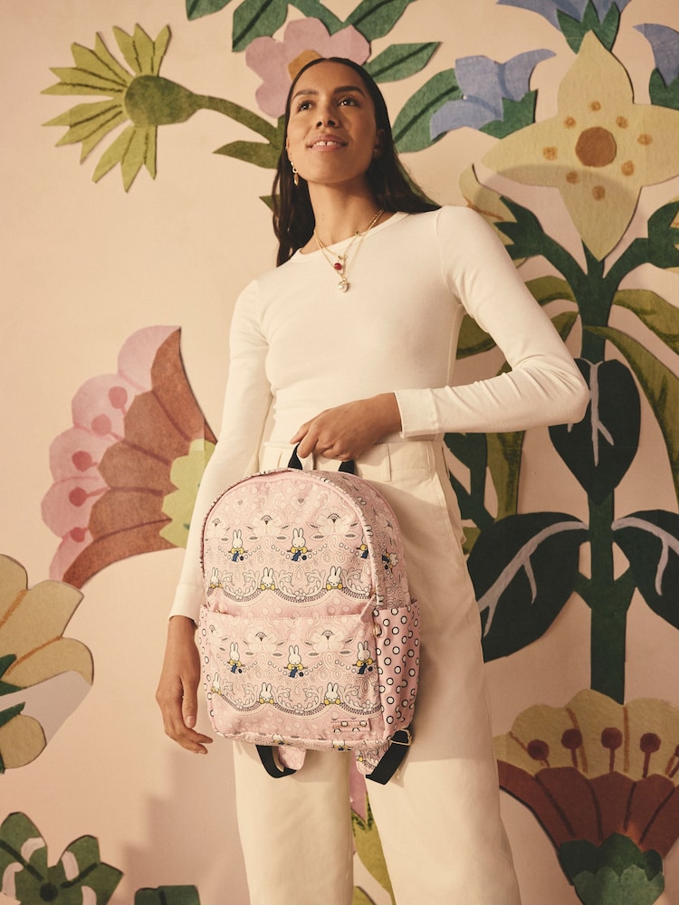 Cath Kidston Pink Miffy Compact Backpack - Image 1 of 5