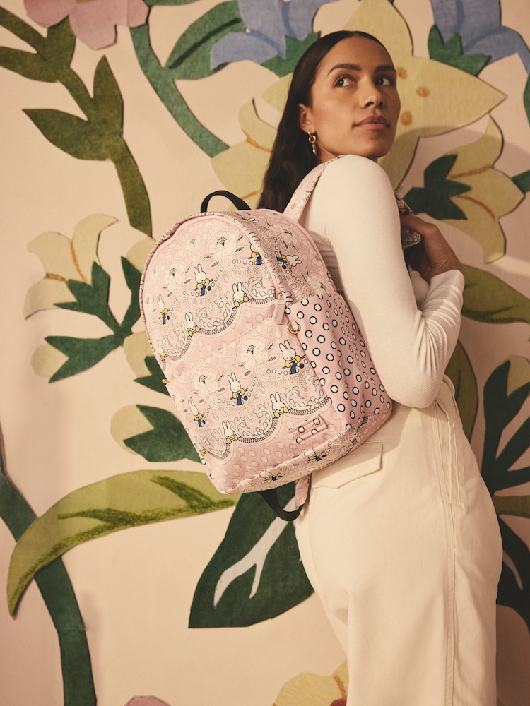 Cath Kidston Pink Miffy Compact Backpack - Image 2 of 5