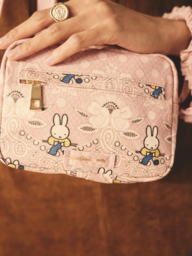 Cath Kidston Pink Lace 100% Cotton  Miffy Utility Cross Body Bag - Image 3 of 3