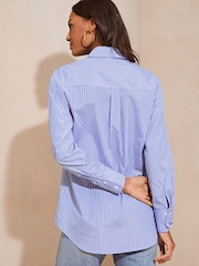 Lipsy Blue 1 Collared Button Through Shirt - Image 2 of 4