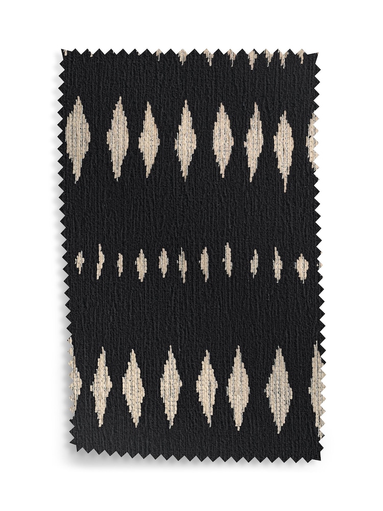 Rockett St George Monochrome Black Cut Checkerboard Upholstery Swatch - Image 1 of 1