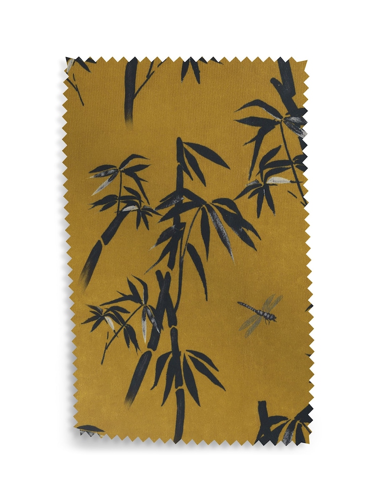 Rockett St George Amber Gold Bamboo Upholstery Swatch - Image 1 of 1
