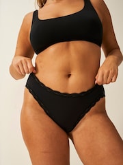 Stripe & Stare Brazilian Black Knickers 4 Pack - Image 3 of 7