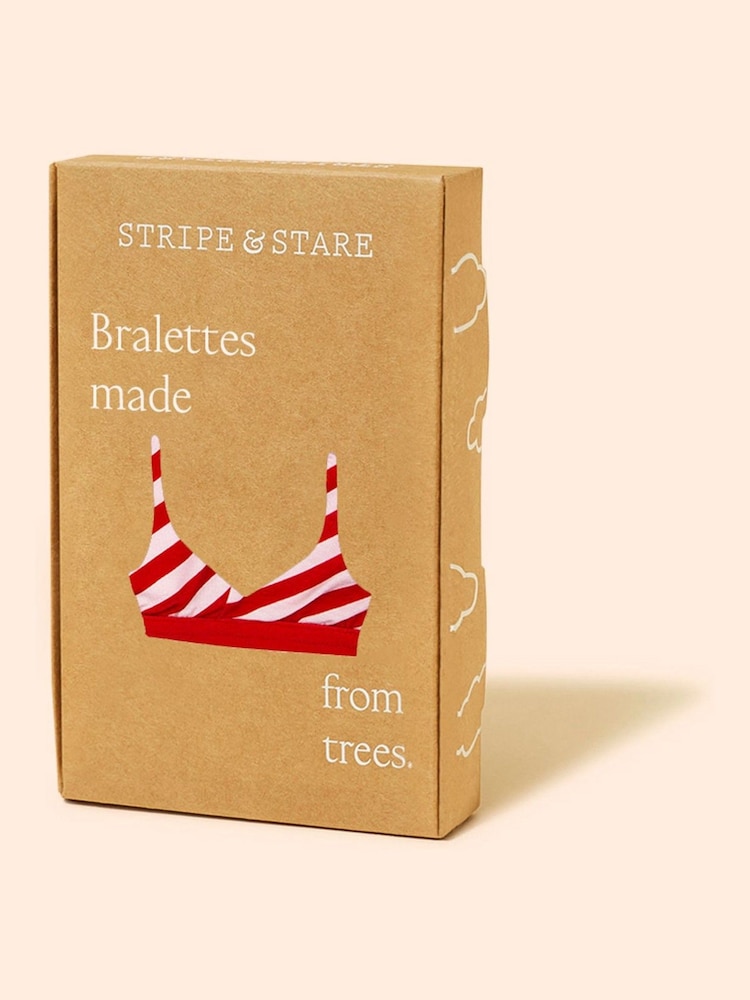 Stripe & Stare Christmas Candycane Lace Bralette - Image 6 of 6