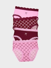Stripe & Stare High Rise Knickers 4 Pack - Image 1 of 10