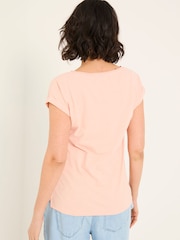FatFace Ivy Coral Pink T-Shirt - Image 2 of 5