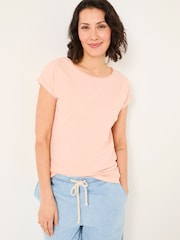 FatFace Ivy Coral Pink T-Shirt - Image 4 of 5
