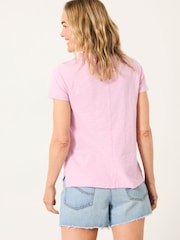 FatFace Light Pink Ride The Wave Graphic T Shirt - Image 2 of 5
