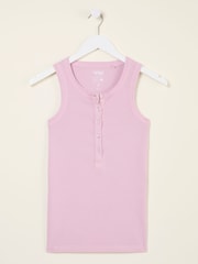 FatFace Rachel Light Pink Rib Vest - Image 5 of 5