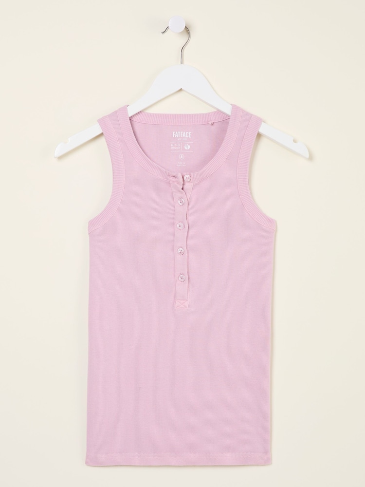 FatFace Rachel Light Pink Rib Vest - Image 5 of 5