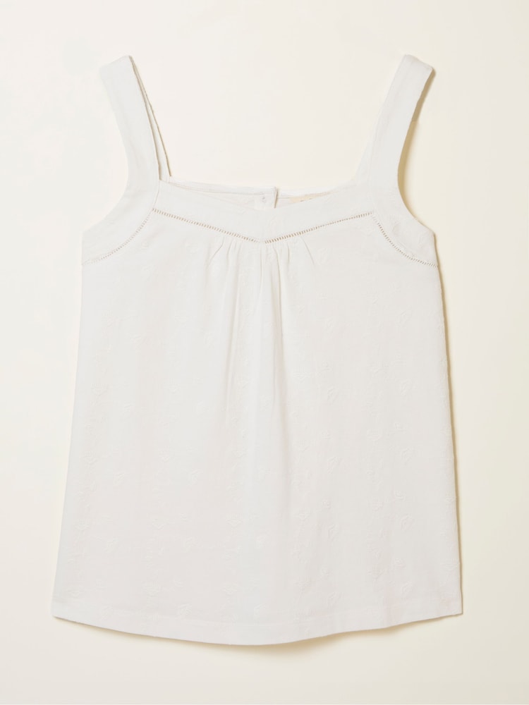 FatFace Carly White Cami Top - Image 6 of 6