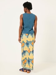 FatFace Joni Dark Teal Blue Jersey Waistcoat - Image 2 of 5