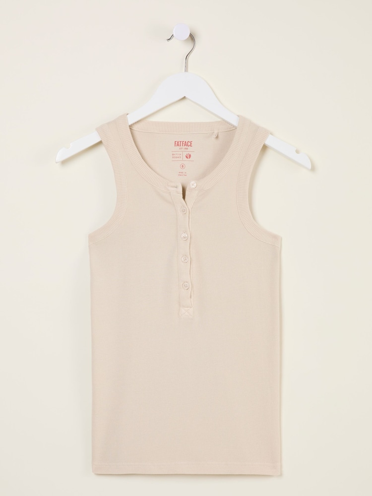 FatFace Rachel Natural Rib Vest - Image 5 of 5