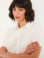 FatFace Kit White Embroidered Short Sleeve Shirt - Image 5 of 6