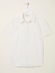 FatFace Kit White Embroidered Short Sleeve Shirt - Image 6 of 6