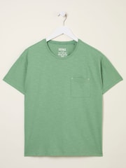 FatFace Lily Dark Teal Green 100% Cotton T-Shirt - Image 5 of 5