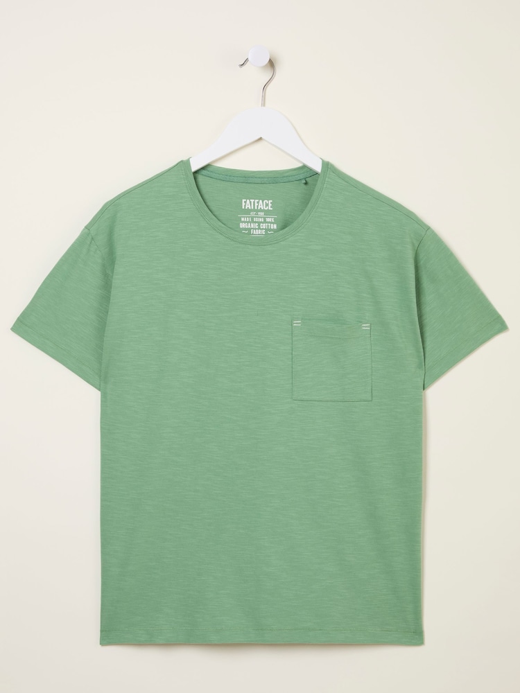 FatFace Lily Dark Teal Green 100% Cotton T-Shirt - Image 5 of 5