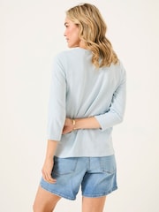 FatFace Porter Pale Blue 100% Cotton T-Shirt - Image 2 of 5