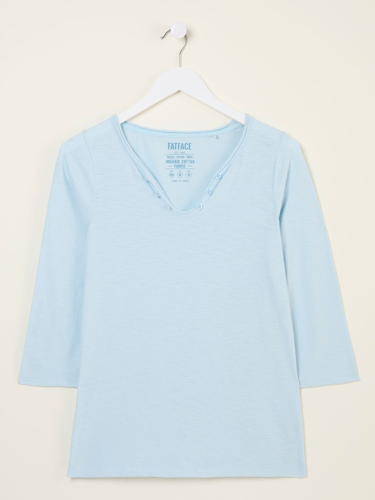 FatFace Porter Pale Blue 100% Cotton T-Shirt - Image 5 of 5