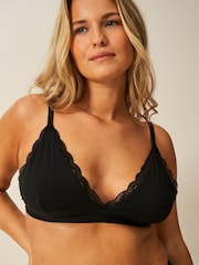 Zwart - Stripe & Stare Lace Bralette - Image 1 of 5