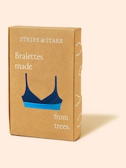 Midnight Neon Blue - Stripe & Stare Lace Bralette - Image 5 of 5