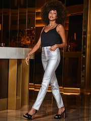 Sosandar Metallic Slim Leg Jeans - Image 5 of 5