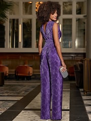 Sosandar Plisse Wide Leg Jumpsuit - Imagen 4 de 5