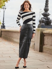 Sosandar Taille Contour Cuir Midaxi Jupes - Image 1 de 1