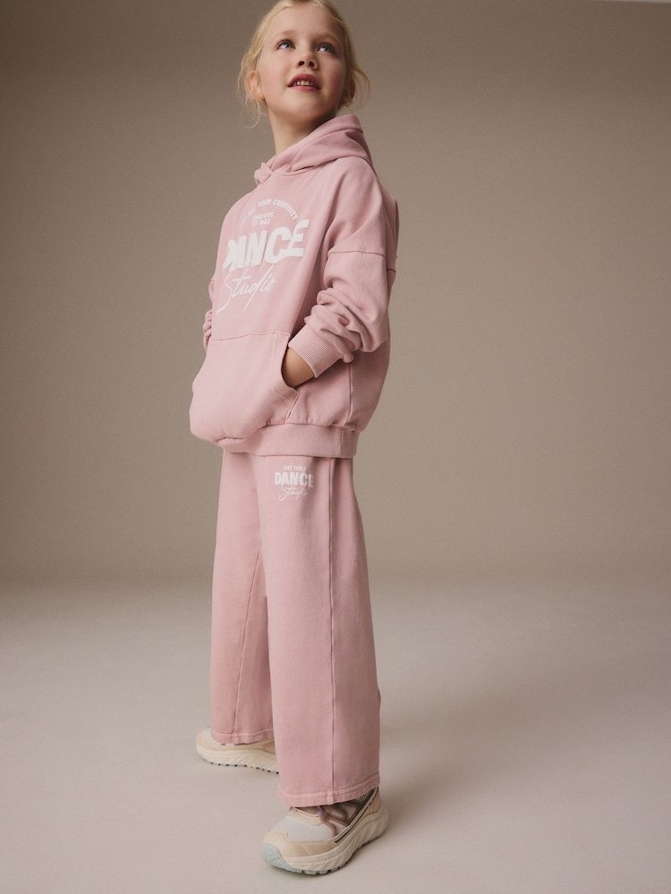 Pink Dance Hoodie And Wide Leg Joggers Set (3-16yrs) - Image 3 of 6
