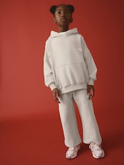 Grey Slogan Hoodie And Wide Leg Joggers Set (3-16yrs) - Image 2 of 6