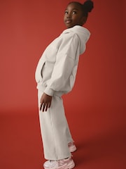 Grey Slogan Hoodie And Wide Leg Joggers Set (3-16yrs) - Image 3 of 6