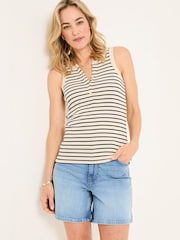 FatFace Rachel Breton Stripe Rib Vest - Image 1 of 6
