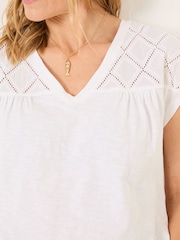 FatFace Sandi White Embroidered Tunic - Image 4 of 5
