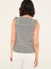 FatFace Claudia Navy Stripe Jersey Tank - Image 2 of 6