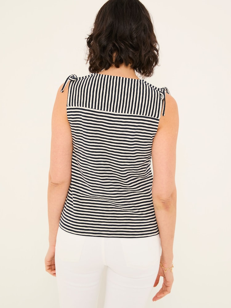 FatFace Claudia Navy Stripe Jersey Tank - Image 2 of 6