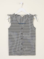 FatFace Claudia Navy Stripe Jersey Tank - Image 6 of 6