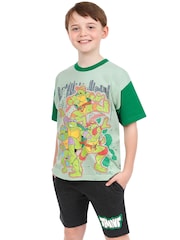 Character Green Teenage Mutant Ninja Turtles 100% Cotton T-Shirt And Shorts Set - Image 4 of 11