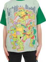 Character Green Teenage Mutant Ninja Turtles 100% Cotton T-Shirt And Shorts Set - Image 5 of 11