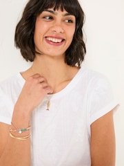FatFace Ivy White Embroidered T-Shirt - Image 4 of 6